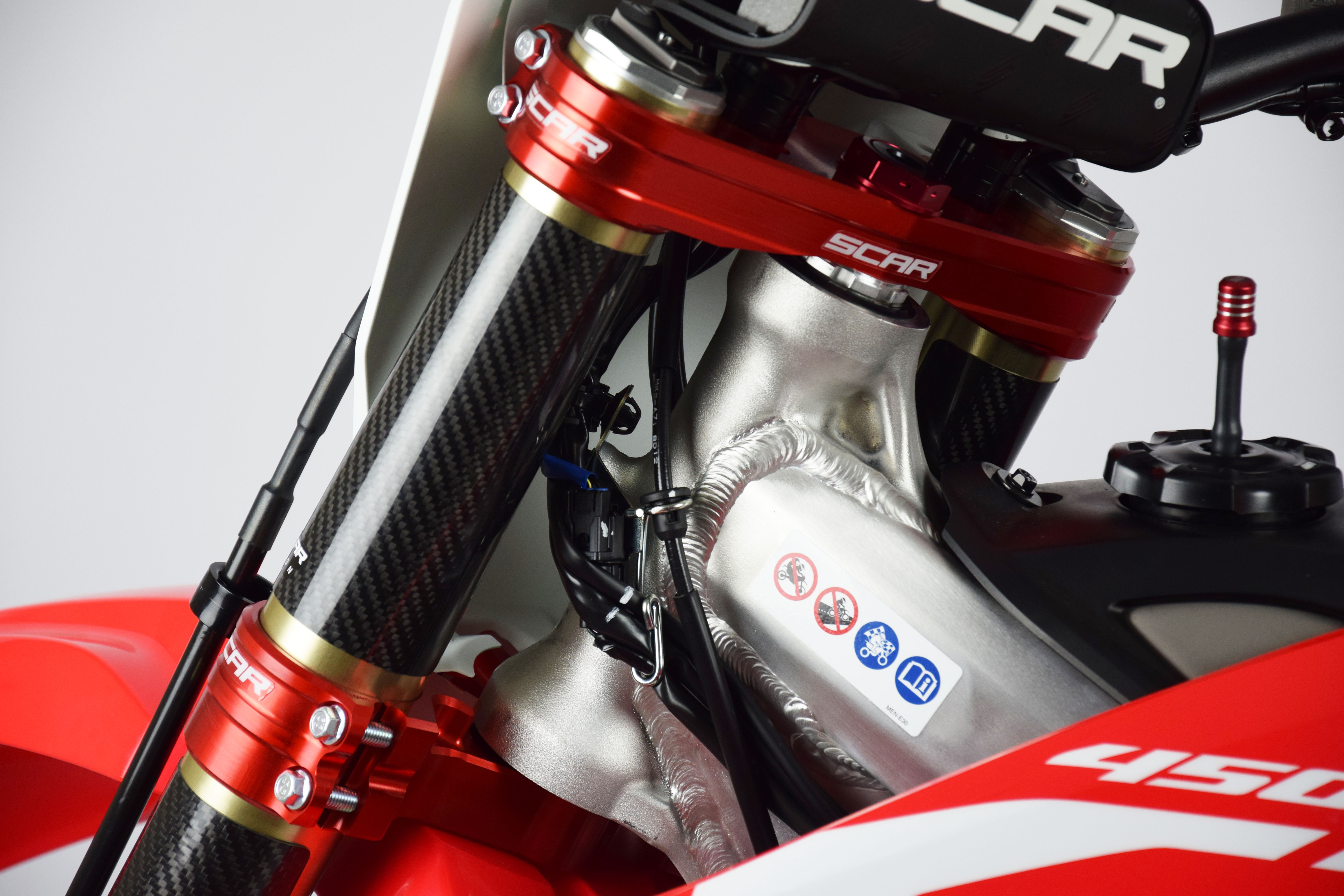 TRIPLE CLAMPS RED CRF OFFSET 22mm SCAR S2420 thumbnail 4
