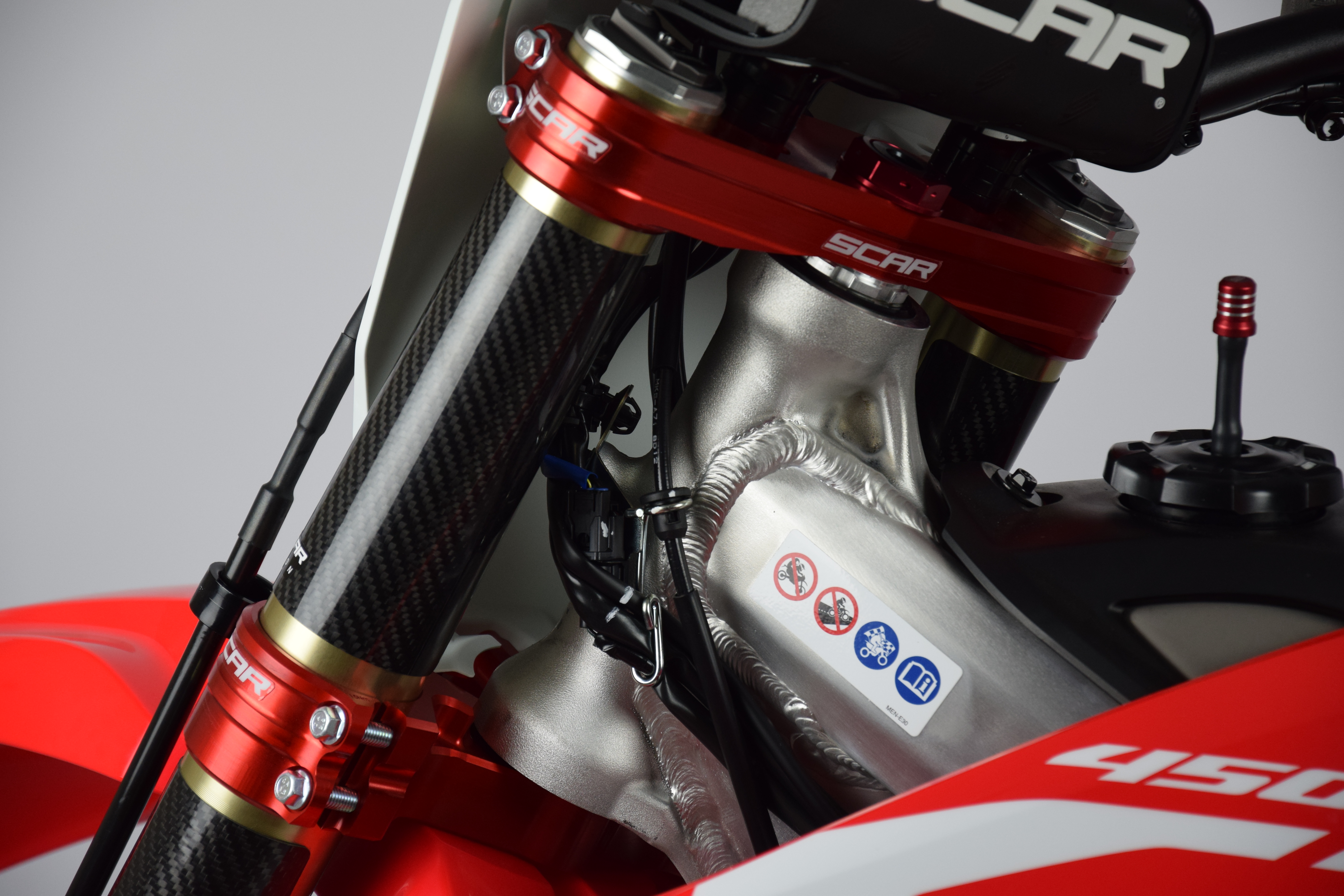 TRIPLE CLAMPS RED CRF OFFSET 22mm SCAR S2420 thumbnail 3