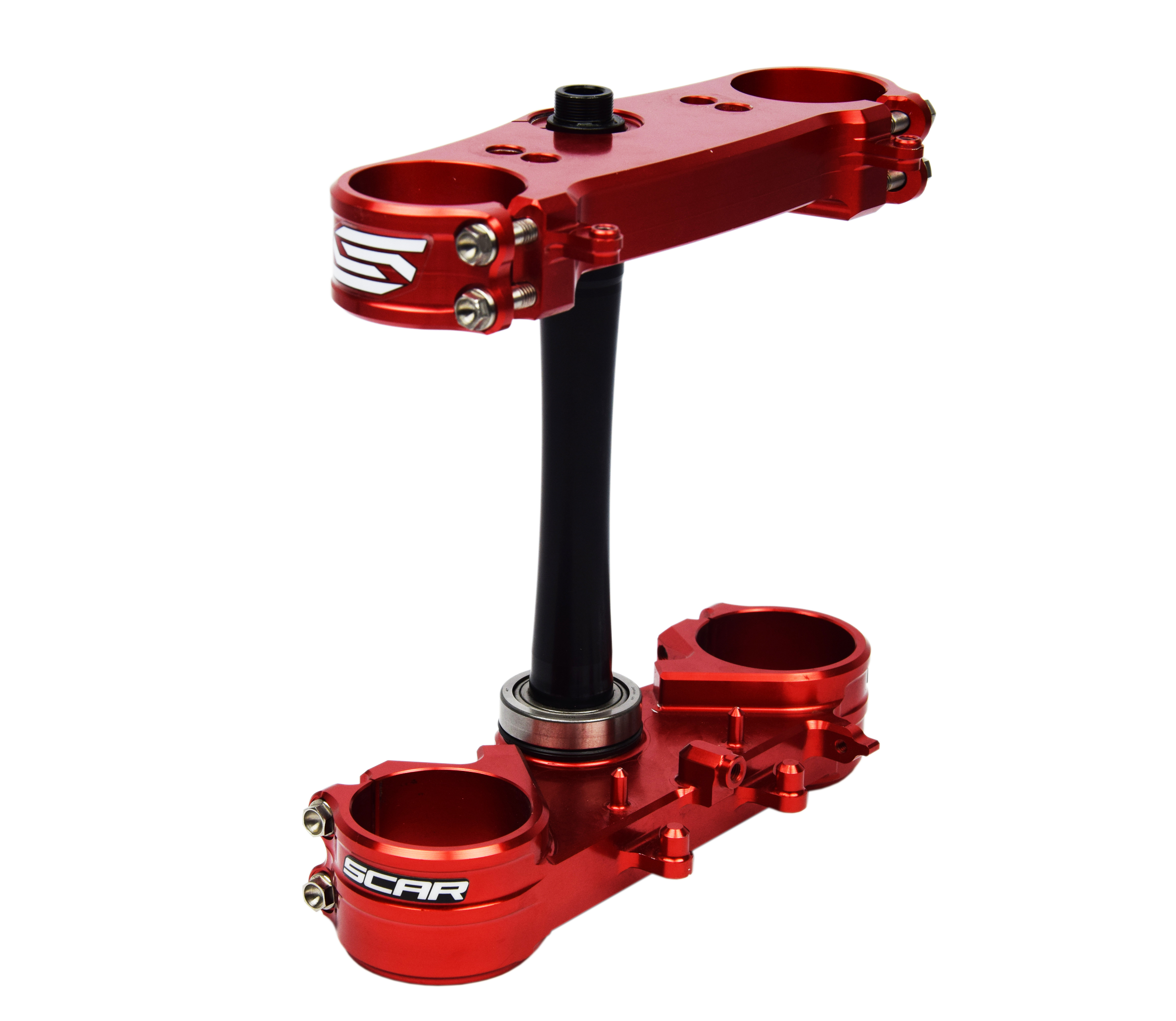 TRIPLE CLAMPS RED CRF OFFSET 22mm SCAR S2420