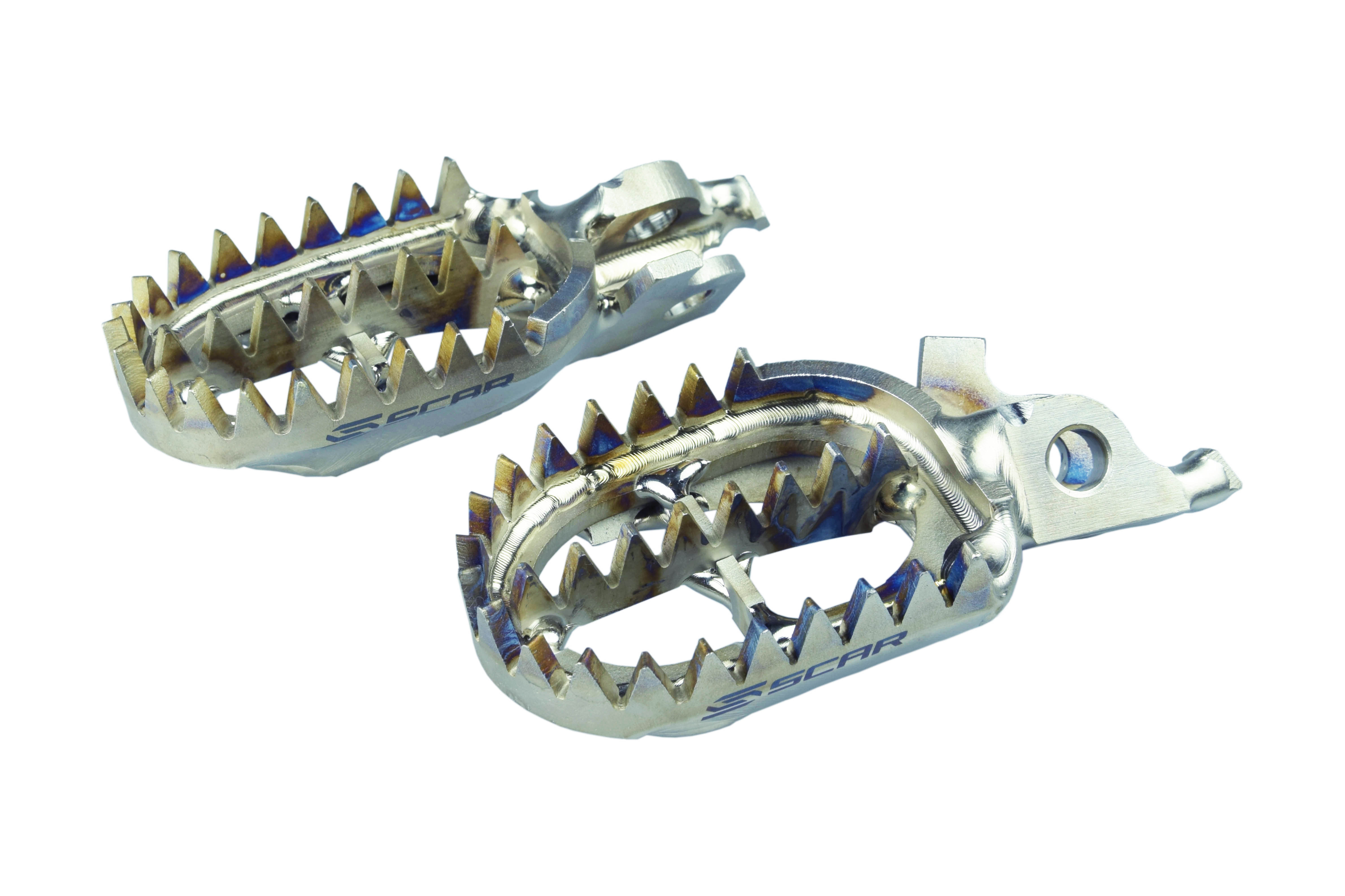 TITANIUM FOOTPEGS GRIPPER 02-26 HONDA CR CRF AFRICA TWIN 125 150 250 300 450 1000 1100 SCAR S2516