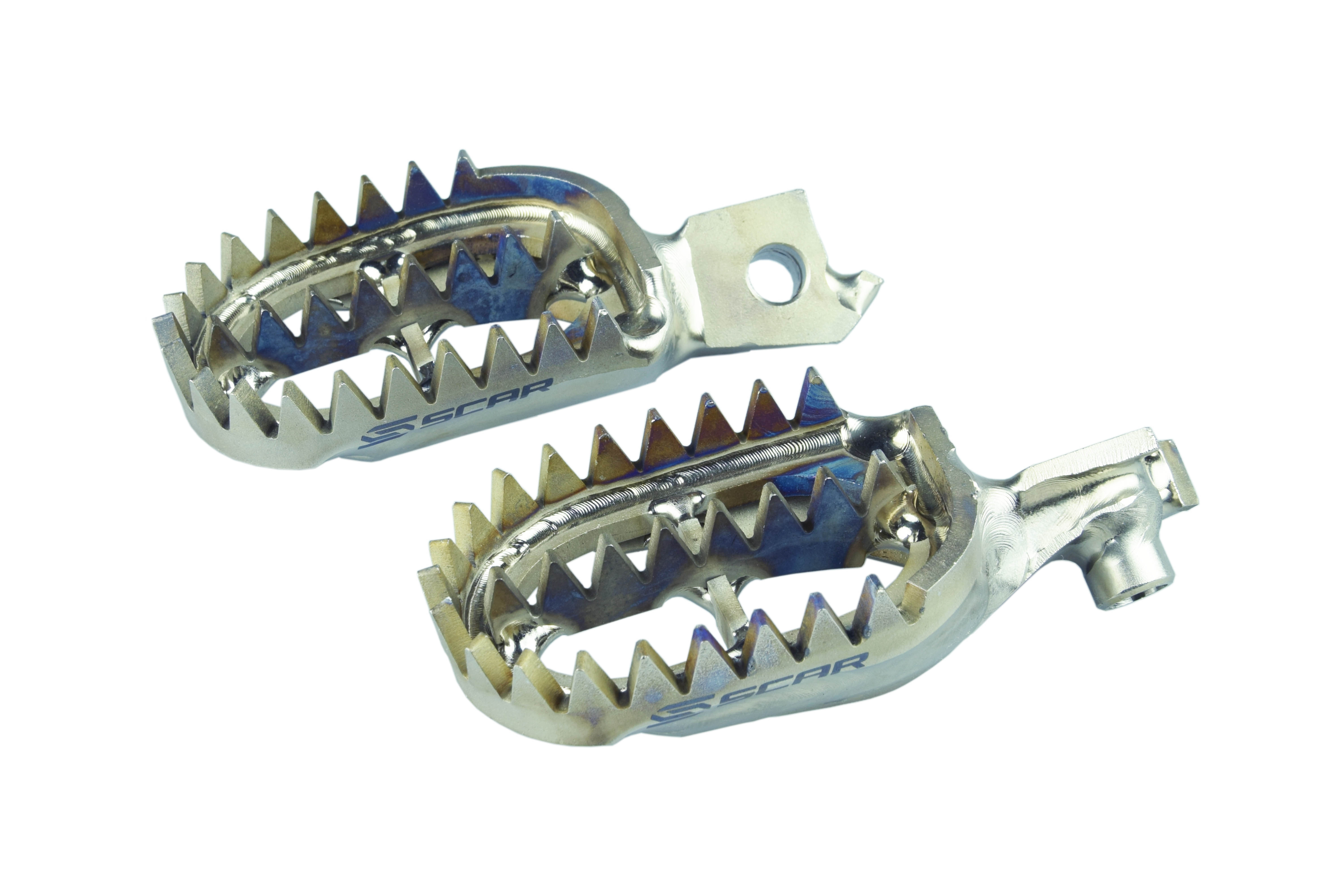 TITANIUM FOOTPEGS GRIPPER 08-26 SUZUKI RM-Z RMX-Z 250 450 60mm WIDE SCAR S4516