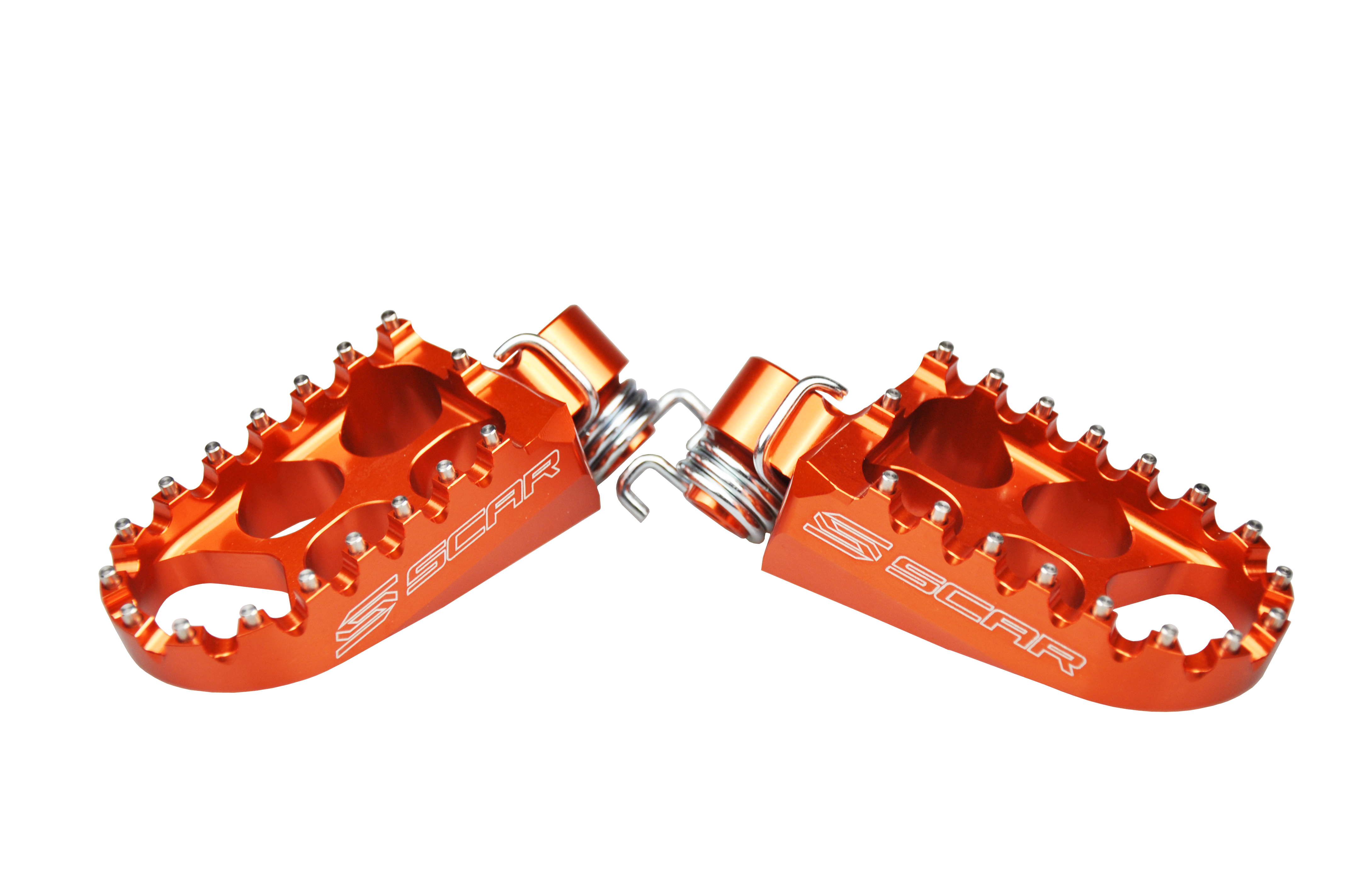 STANDARD FOOTPEGS ORANGE 98-23 KTM SX-E SX EXC 5 50 65 125 150 250 300 350 450 500 48mm SCAR S5211OR
