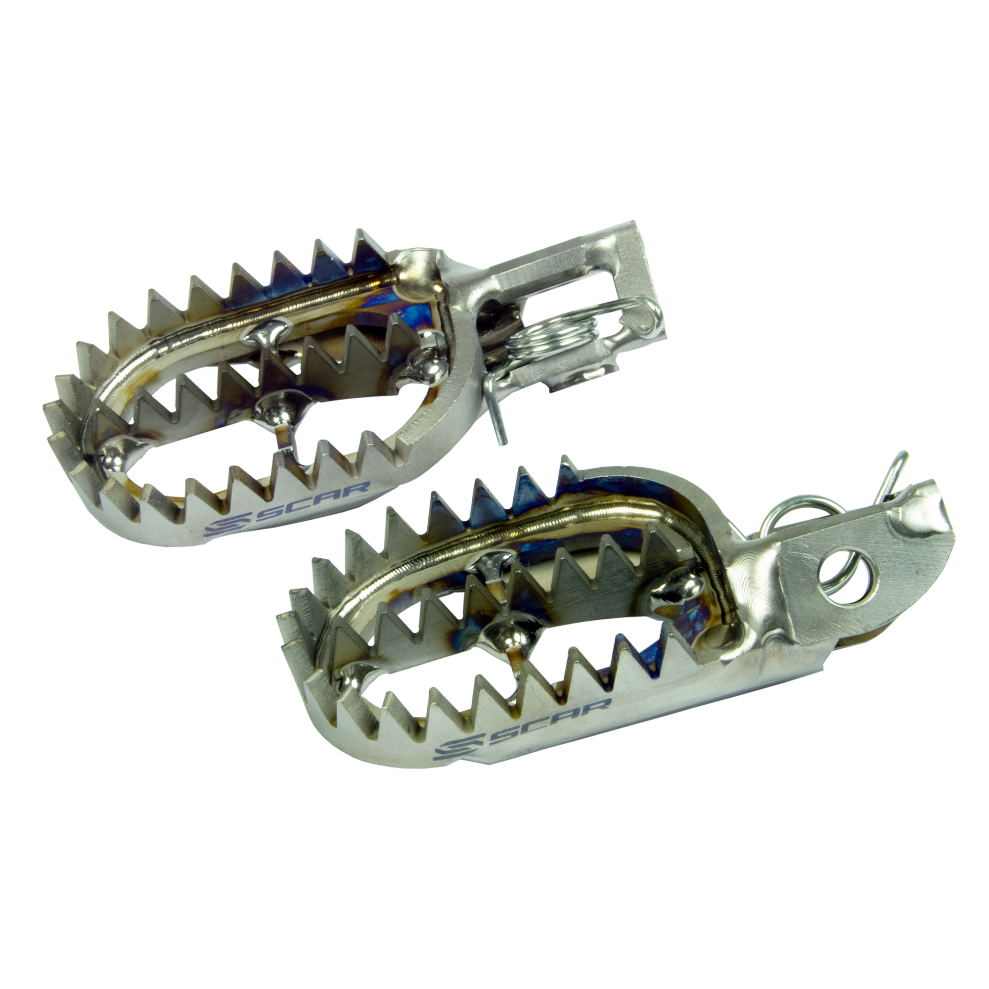 TITANIUM FOOTPEGS GRIPPER 20-26 BETA RR RACE X-PRO RX 125 200 250 300 350 390 430 450 480 SCAR S7516 image 1