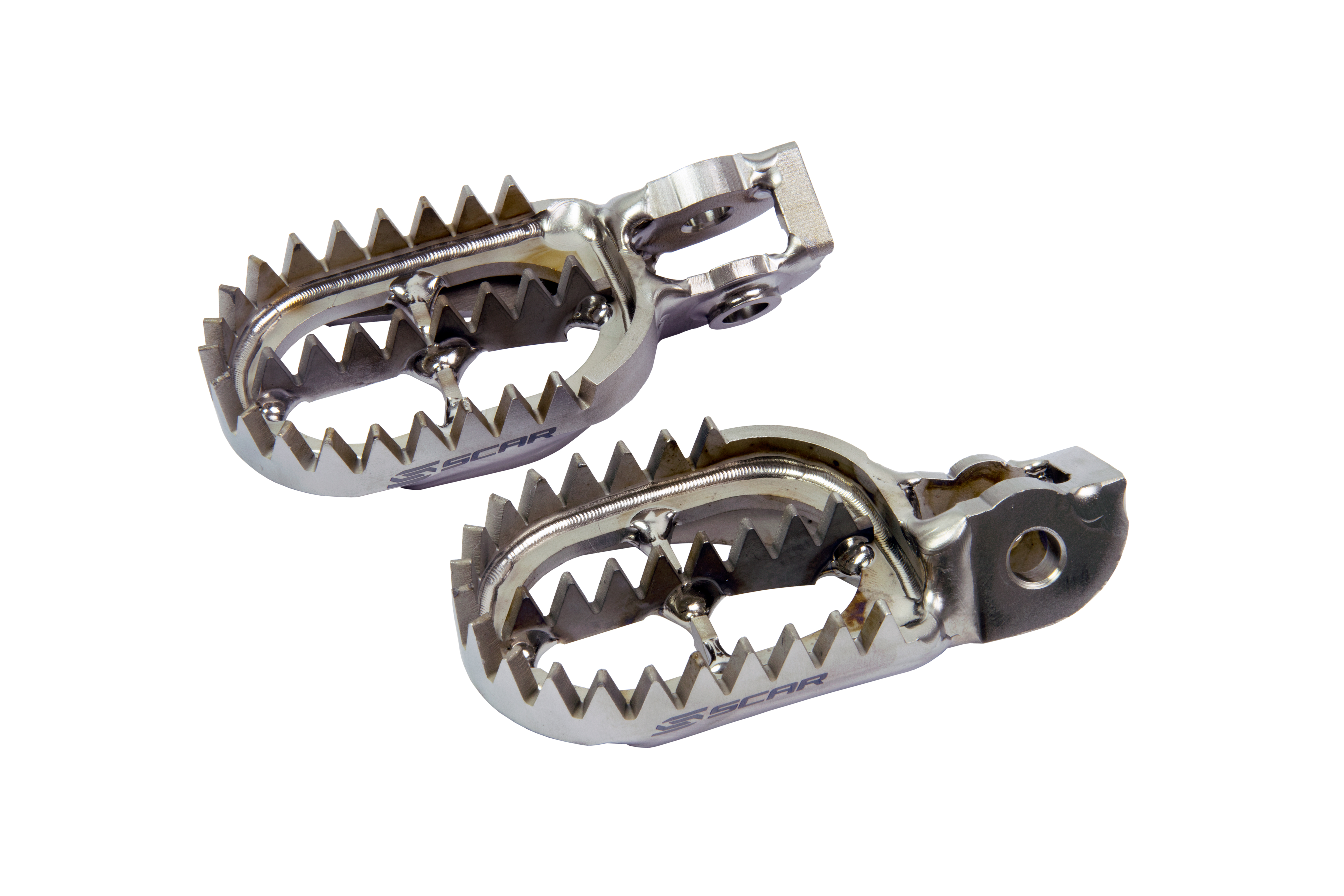 TITANIUM FOOTPEGS GRIPPER 23-26 STARK FUTURE VARG EX MX SM 1.0 1.2 10mm BACK SCAR S8516 image 1