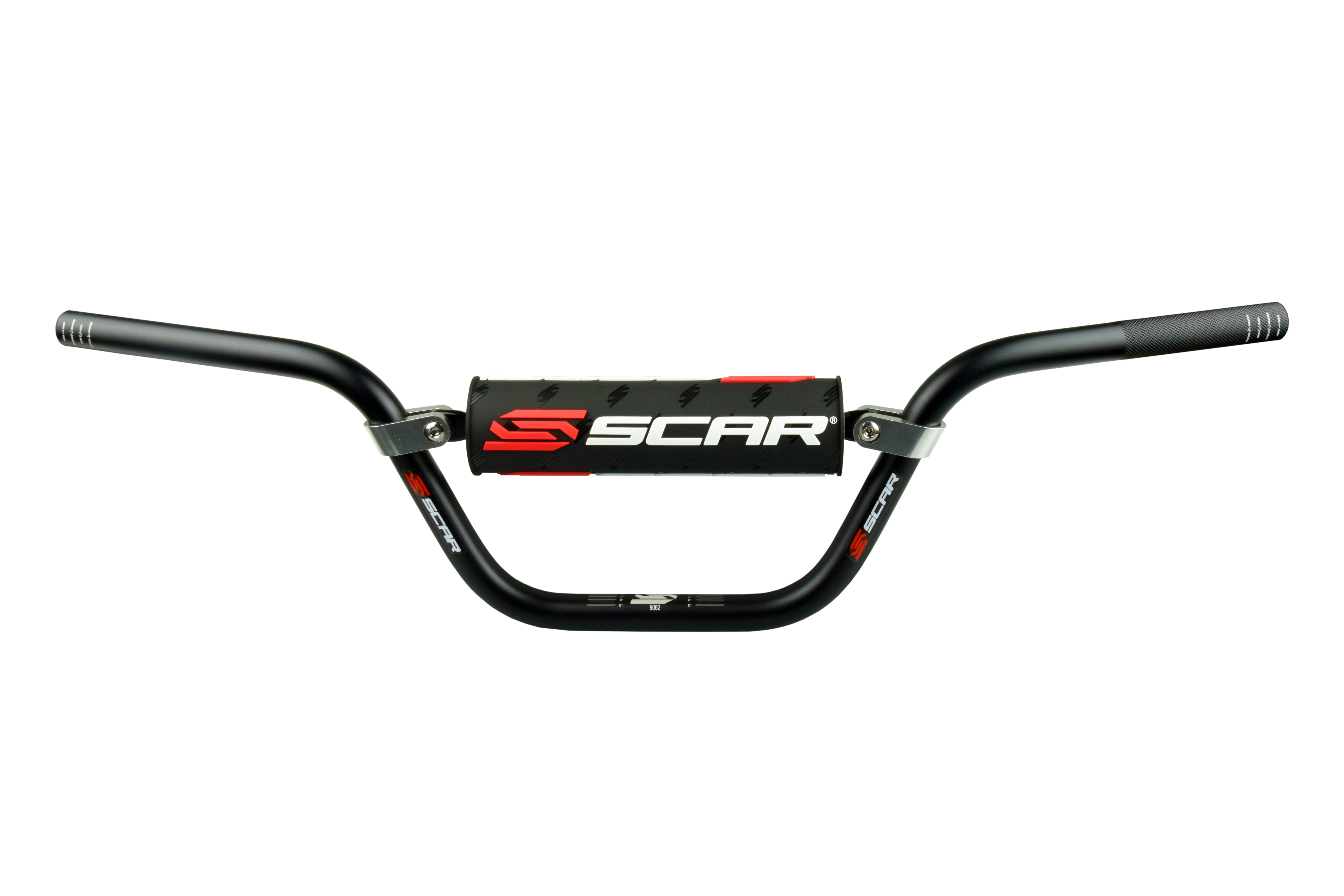 HANDLEBAR BLACK 22.2mm 7-8 PIT BIKE STYLE ALUMINIUM 7075 T6 SCAR S9062BK image 1