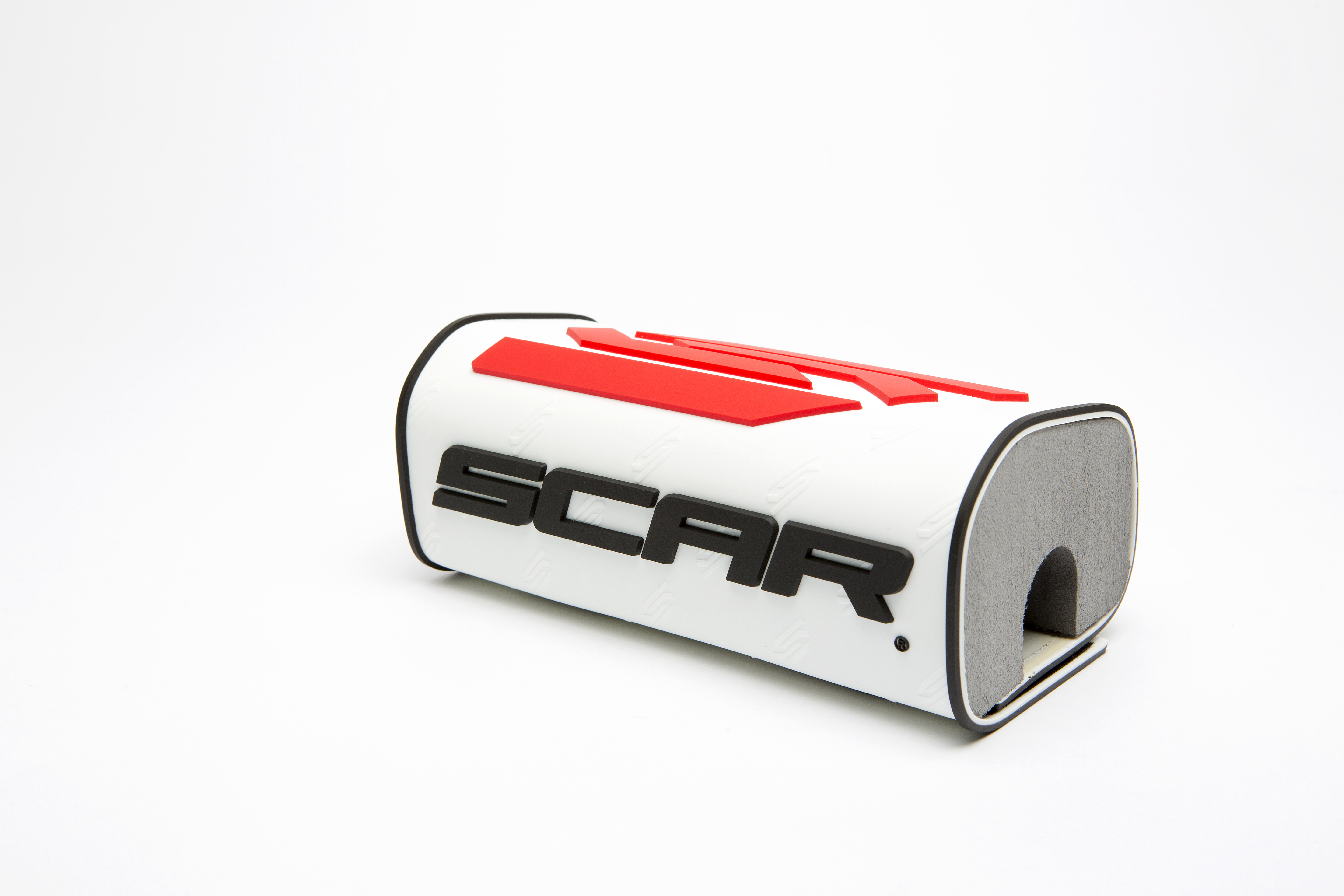 HANDLEBAR PAD WHITE OVERSIZE WITHOUT CROSSBAR SCAR SMSOW thumbnail 2