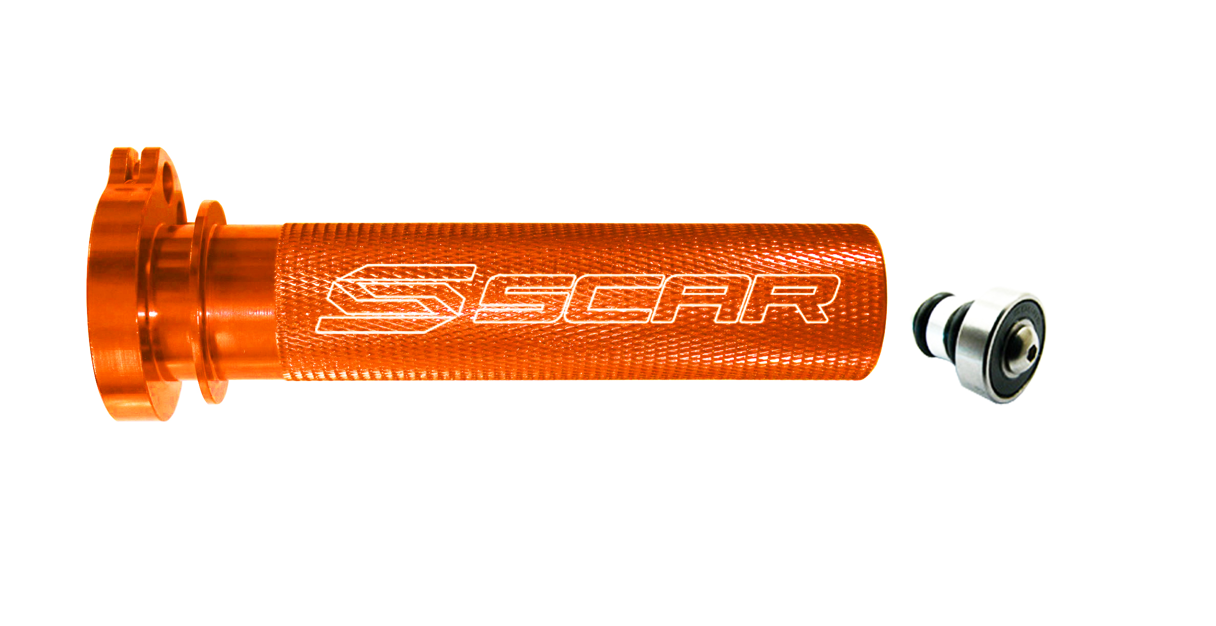 ALUMINIUM THROTTLE TUBE WITH BEARING ORANGE 00-16 HUSQVARNA KTM HUSABERG FC FE EXC SX SCAR TT500