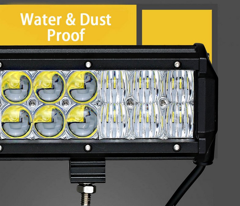300mm 12 LED SPOT LIGHT BAR 24 LED 72W 12V + WIRING KIT INCLUDED thumbnail 4