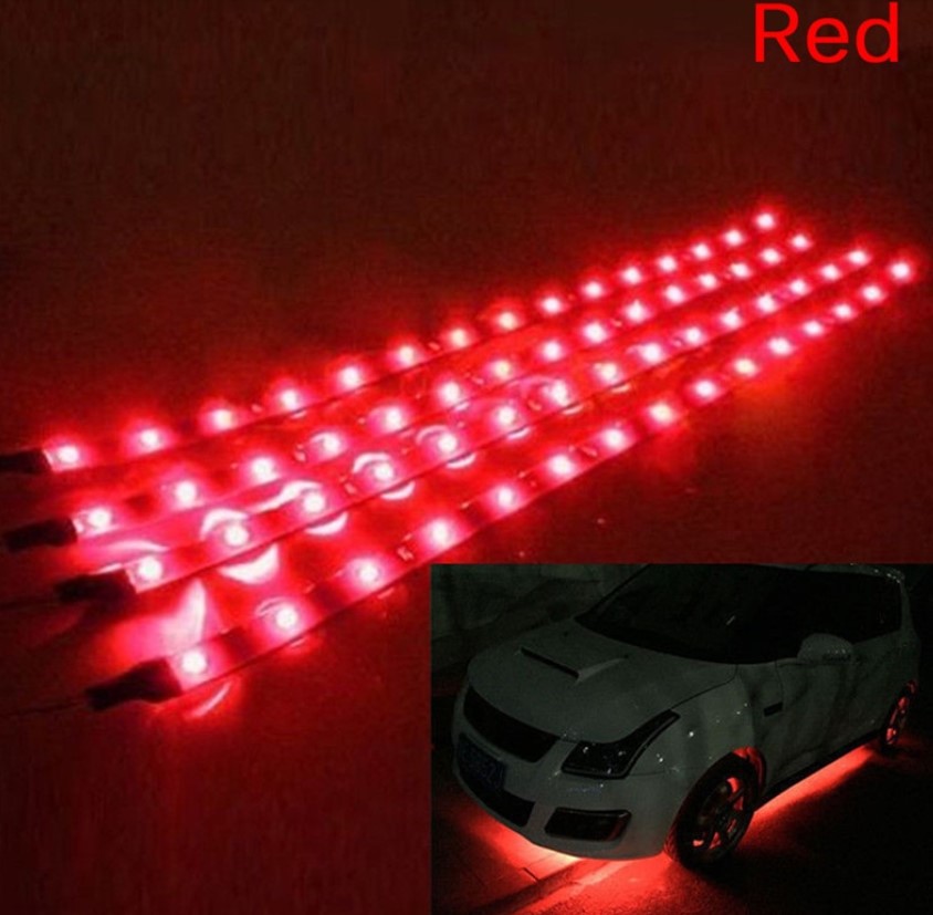 6PCS DC 12V WATERPROOF UNDERBODY RED DECORATIVE LED LIGHT STRIP thumbnail 2
