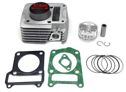 CYLINDER KIT 57.40mm BIG BORE YAMAHA YBR TTR L E BIG BORE 150CC image 1