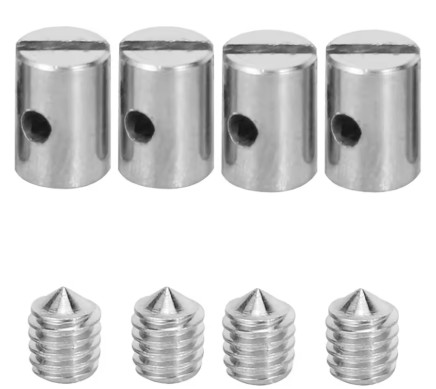 SOLDERLESS NIPPLE 5.0mm DIA x BARREL GRUB SCREW - PACK OF 4 image 1