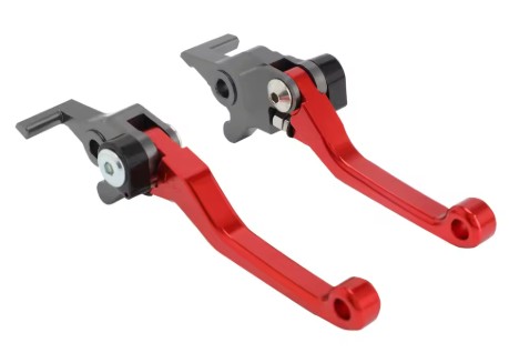 RED FRONT & REAR BRAKE LEVER SURRON ULTRA BEE LEFT & RIGHT FOLDABLE image 1