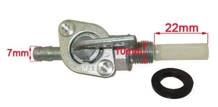 FUEL TAP PETCOCK VALVE M10 STRAIGHT OUTLET thumbnail 2