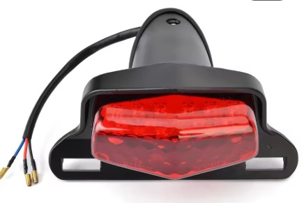 LUCAS STYLE CLASSIC VINTAGE MOTORCYCLE LED TAILLIGHT TRIUMPH BRITISH CAFE RACER BLACK image 1