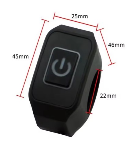 SWITCH WITH LED RED DISPLAY WATERPROOF HEADLIGHT HORN ON OFF LAMP thumbnail 3