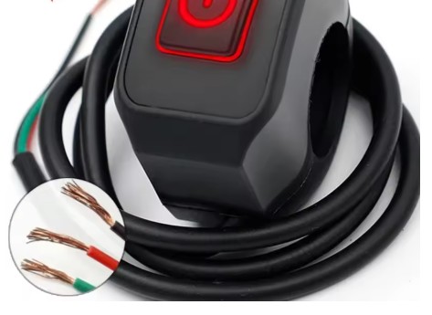 SWITCH WITH LED RED DISPLAY WATERPROOF HEADLIGHT HORN ON OFF LAMP thumbnail 2