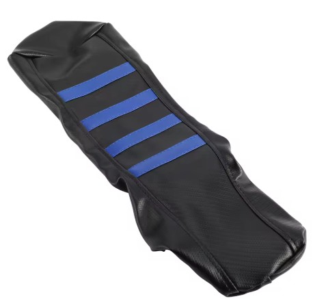 SEAT COVER BLACK BLUE RIBS NON-SLIP DESIGN YAMAHA PW50 3PT-24731-40-00 3PT-24731-41-00 image 1