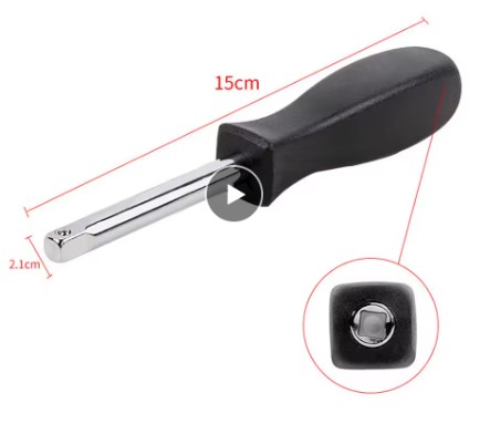 1/4 SOCKET DRIVER SCREWDRIVER HANDLE WITH TOP INTERNAL 1/4 FEMALE END thumbnail 2