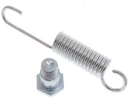 100mm KICK STAND RETURN SPRING + PIVET BOLT CRF50 TTR LIFAN YX SSR DIRT PIT BIKE image 1
