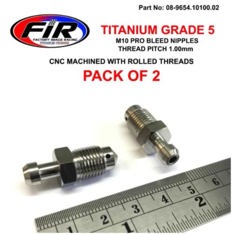 TITANIUM GR5 M10x1.00mm BLEED NIPPLE, PACK OF 2 / 60013020000 T2024905, MR407367