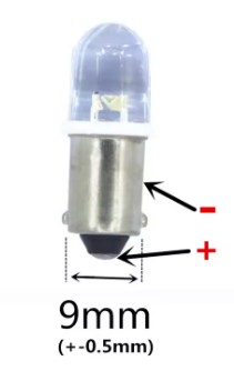BULB LED 6V 3W 2-PIN BA9S EACH P641 thumbnail 2