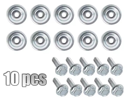 10PCS SET 14mm OD. UTV SKID PLATE WASHER BOLT  Polaris General Ranger RS1 RZR 500 570 700 800 900 1000 image 1