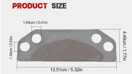 Sintered Brake Pads Set Polaris, Ranger 500 700 800 900 XP Crew 2005-15 2203147 thumbnail 2