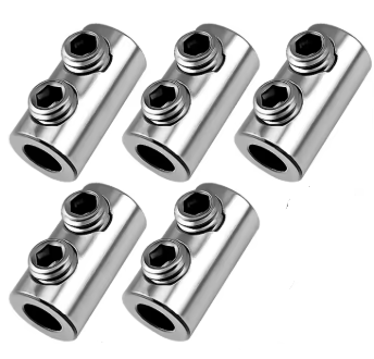1.5mm STEEL WIRE ROPE CABLE CLAMP METAL STAINLESS STEEL SLING TOOLS FASTENING PACK 5PCS image 1