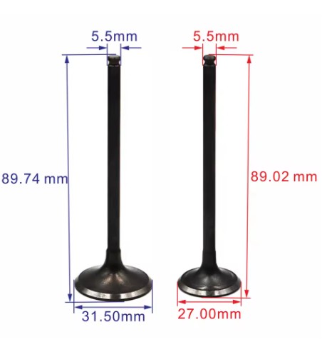 INTAKE & EXHAUST VALVES HONDA 2004-2005 CRF150F 2003-2016 CRF230F 14721-KBB-900 thumbnail 2