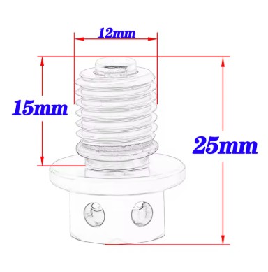 DRAIN PLUG M12X1.50mm ALUMINIUM BLACK MAGNETIC M12 HEX thumbnail 7