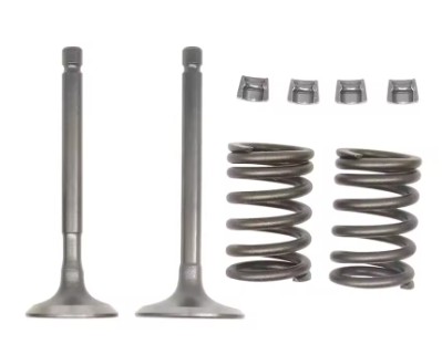 INTAKE EXHAUST VALVES + SPRINGS + COLLERS KIT YAMAHA 2000-2024 TTR125 & 2004-2013 GRIZZLY 125 YFM125 image 1