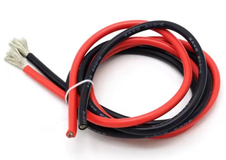 2 METER SILICON WIRE 8AWG HEATPROOF SILICONE 1 METER RED+1 METER BLACK BATTERY CABLE image 1