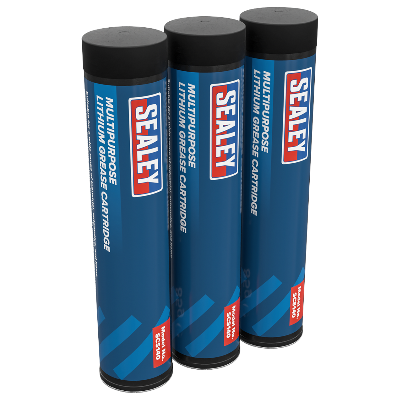 85G 3OZ GREASE CARTRIDGE MULTIPURPOSE LITHIUM PACK OF 3 SEALEY SCS140 image 1