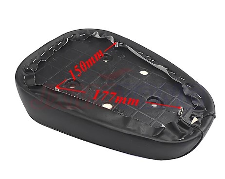 PASSENGER BACKREST CUSHION PAD HARLEY HONDA SUZUKI SYNTHETIC LEATHER MOTORCYCLE SEAT thumbnail 2