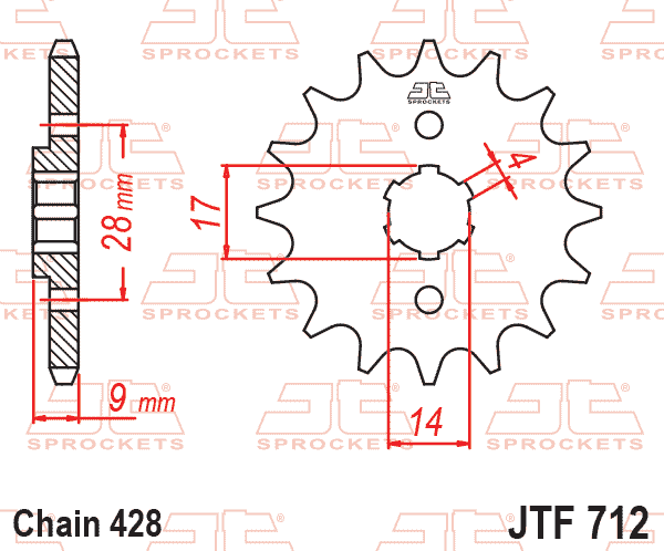 FRONT SPROCKET APRILLIA, JT JTF712.13 thumbnail 2