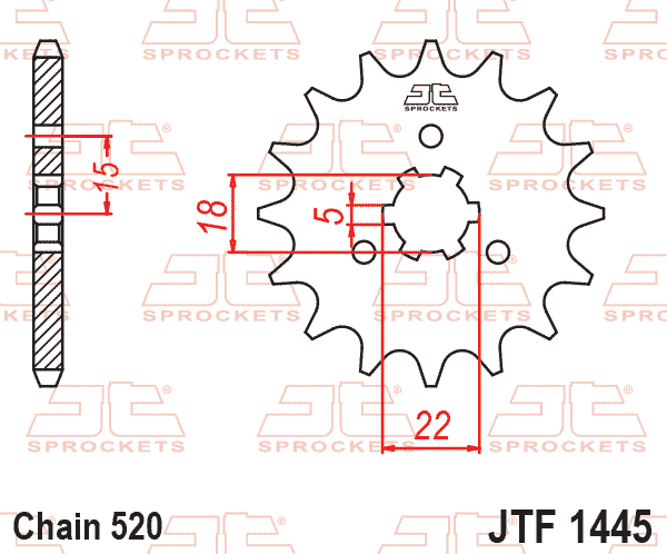 FRONT SPROCKET JTF1445.11 JT thumbnail 2