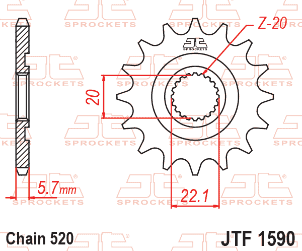 FRONT SPROCKET JTF1590.14 JT thumbnail 4