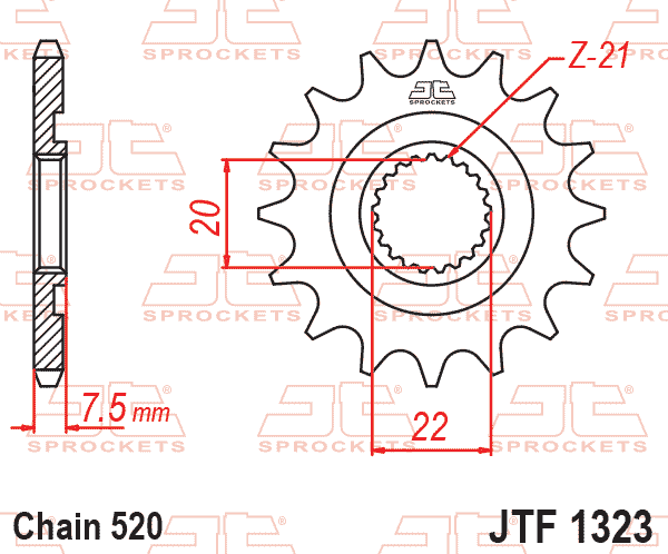 FRONT SPROCKET JTF1323.12 JT thumbnail 2