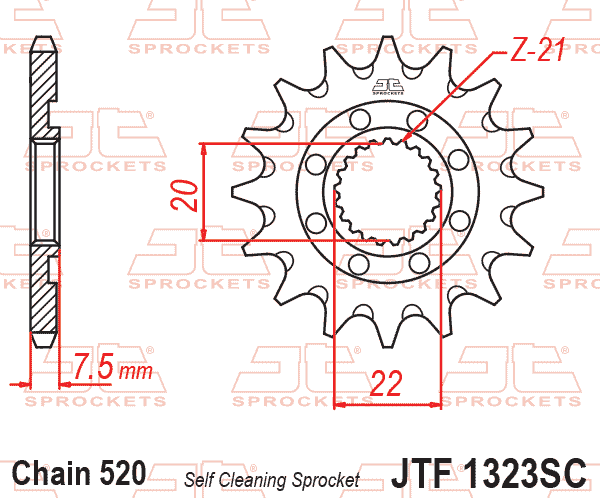 FRONT SPROCKET JTF1323.13SC thumbnail 3