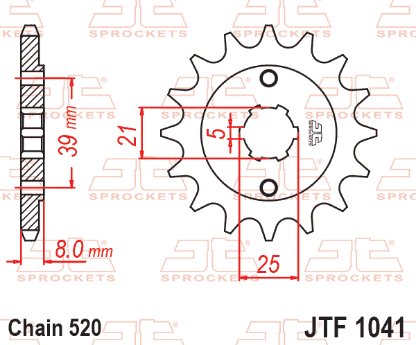 FRONT SPROCKET JTF1041.15 thumbnail 2