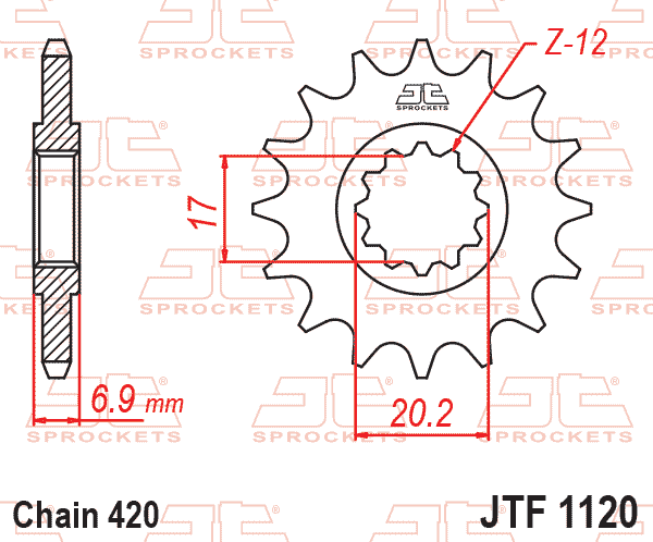 FRONT SPROCKET JTF1120.14 thumbnail 2