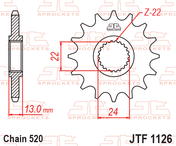 FRONT SPROCKET JTF1126.16T thumbnail 4