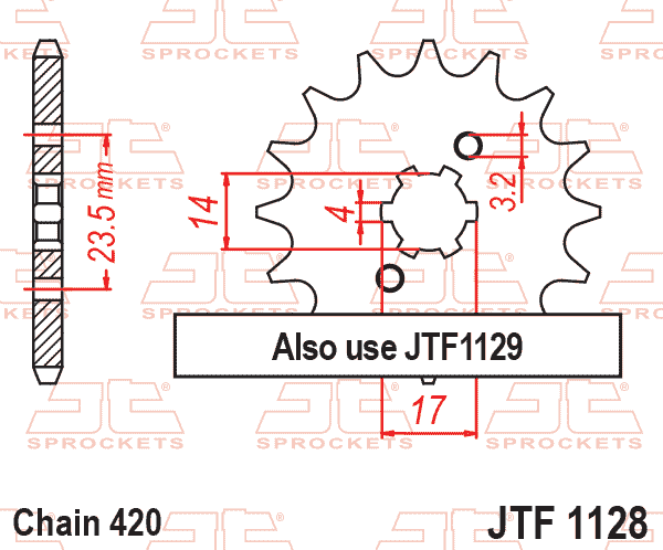 FRONT SPROCKET JTF1128.11 SS thumbnail 2