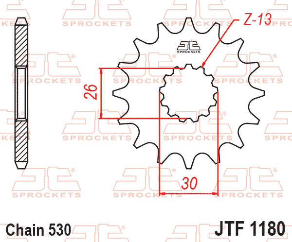 FRONT SPROCKET JTF1180.19RB JT OE TYPE RUBBER CUSHIONED thumbnail 2