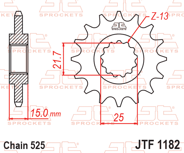 FRONT SPROCKET JTF1182.15 thumbnail 2