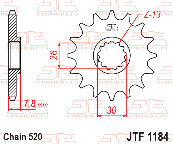 FRONT SPROCKET JTF1184.18 thumbnail 2