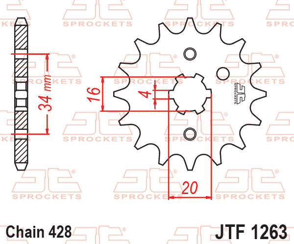 FRONT SPROCKET JTF1263.17 428 thumbnail 2
