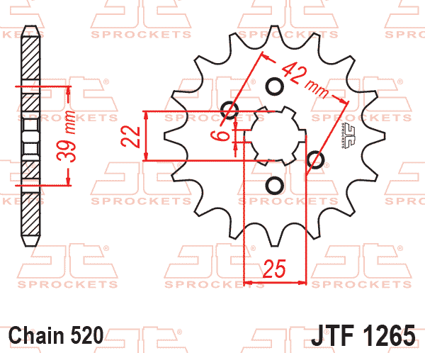 FRONT SPROCKET JTF1265.15 520 thumbnail 2