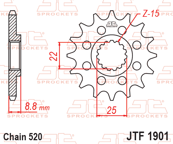 FRONT SPROCKET JTF1901.14 JT thumbnail 2