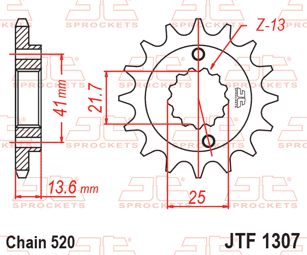 FRONT SPROCKET JTF1307.14 520 thumbnail 2